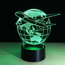 Load image into Gallery viewer, 3D Globe Airplane Night Light