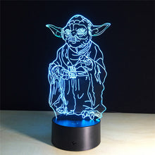 Load image into Gallery viewer, 3D Yoda Night Light