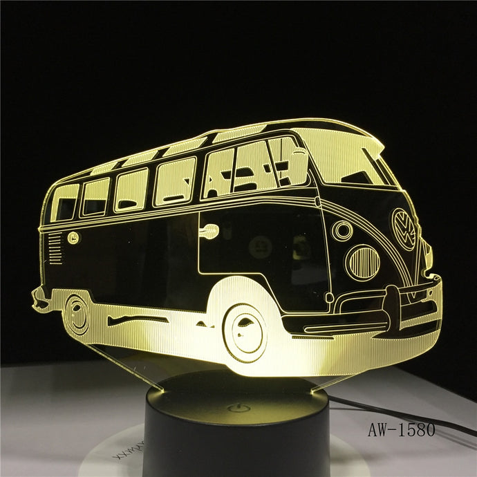3D Bus Night Light