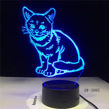Load image into Gallery viewer, 3D Cat Night Light